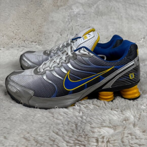 Nike Shox Turbo Men's Running Shoes Size 12 US 318161-146 Blue Silver Yellow - Picture 6 of 11